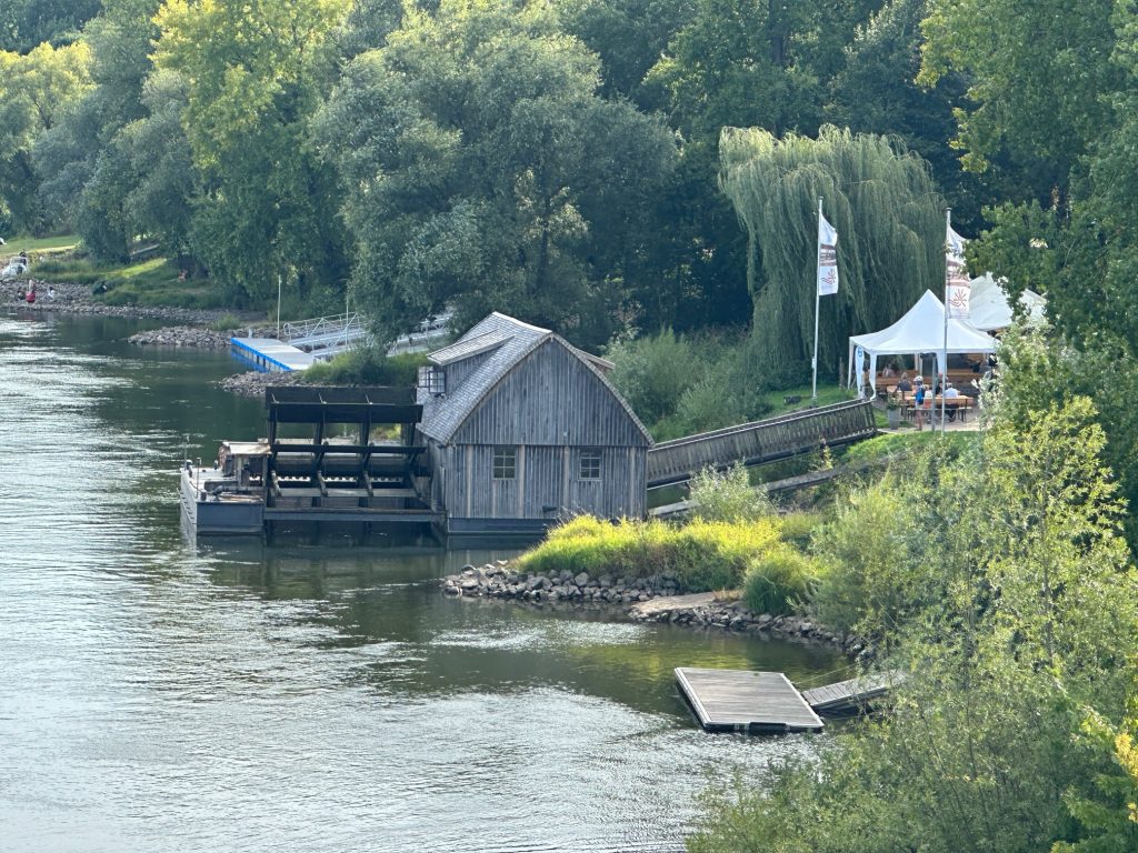 Blick auf die Mindener Schiffmühle